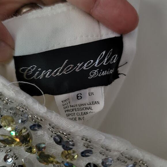 Gown- NWT- White Lace- Embroidered- Size 6 - Picture 10 of 10